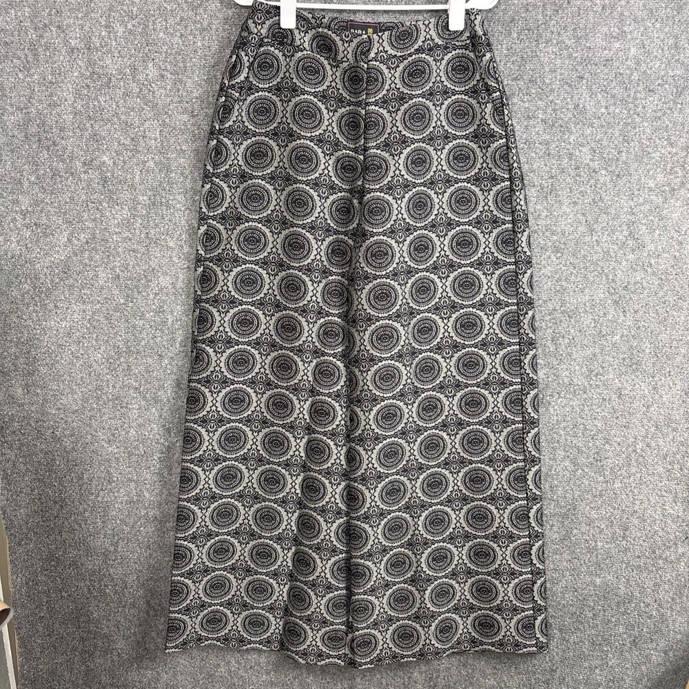 Rara Avis by Iris Apfel Pants Womens Size 8 Black Brocade Wide Leg
